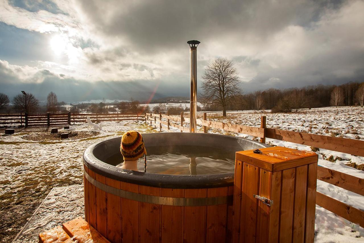 Grudza Drewniane Domki Z Prywatnym Jacuzzi I Widokiem Na Gory - Klimatyczny Kompleks W Gorach Izerskich #Widogruszka מראה חיצוני תמונה